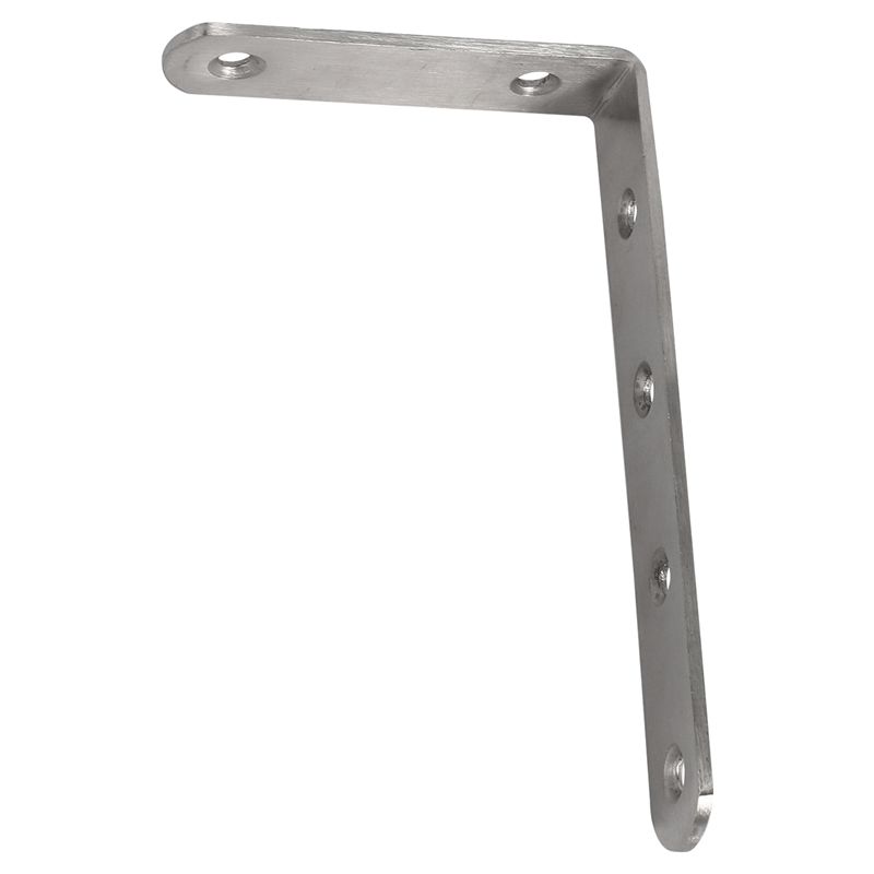 ABUL-5Pcs 125X75mm L Shape Stainless Steel Shelf Corner Brace Angle Bracket