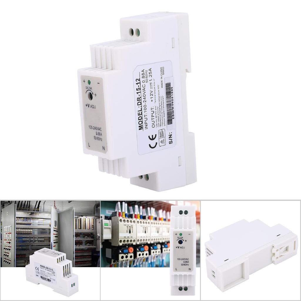 DR-15-12 DIN Rail Single Output Switching Power Supply 12V 1.25A 15WDR-15-12