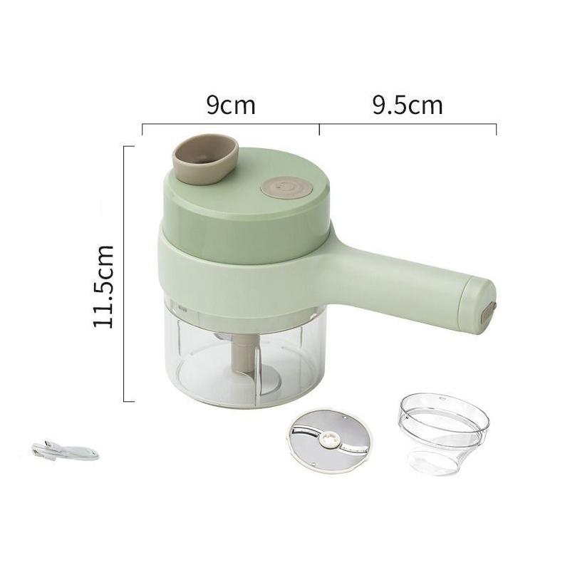 4in1 Electric Vegetable Cutter Set Handheld Wireless Electric Garlic Masher Food Chopper Meat Grinder Machine Food Peel Slice