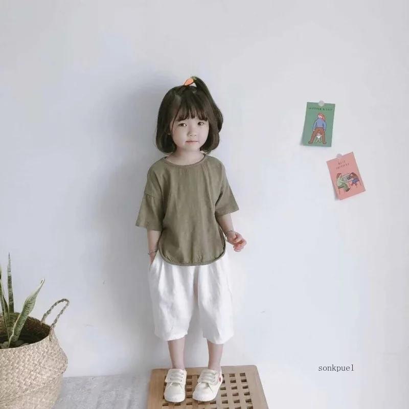 Summer Baby Kids  Clothes Cotton Boy Girls Shorts Solid Children's Short Casual Pants