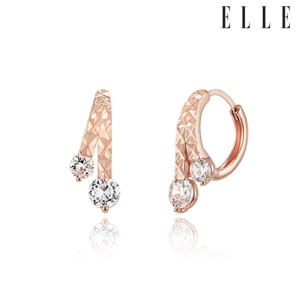 14K Coconut Cut One-Touch Earrings (Gold Pin) ELGPEE438