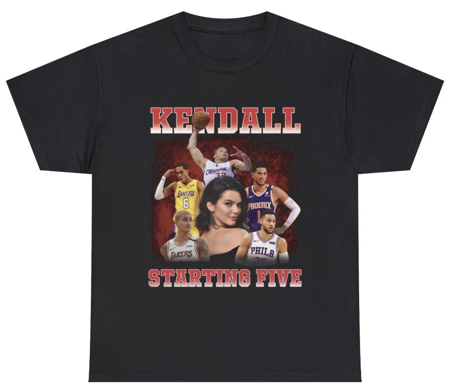 Kendall Starting 5 T Shirt Funny KUWTK Kim Kardashian Trailer Jenner BF Tee Unisex T-Shirt S