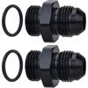 EVIL ENERGY 6AN Flare To 6AN ORB Male 2PCS Fuel Rail Adapter Fitting Black