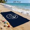 Premium Microfiber Beach Towel  Minimalist Anchor Design Sand Free Absorbent Towel Portable Pool Towel For Outdoor Yoga Mat