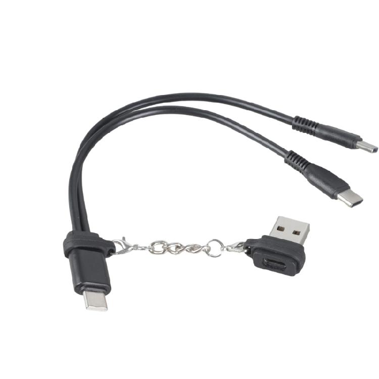 Double USB CREATE Power Device Line 5V Short 20cm Cord Direct Current Couplers Power Financial Institutions Transportable Charging