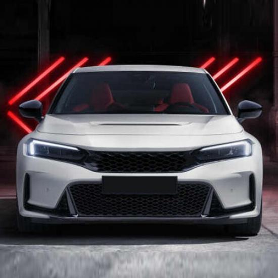 For Honda 11th Civic 2022-23 Carbon Fiber Look Horn Style Side Mirror Cover Caps