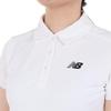 Golf Short Sleeve Polo Shirt Thermal UV 0 [New Balance] Women's (KoKaGeMAX Cooling, Protection, Stretch) / 012-4168503 030_White [S]