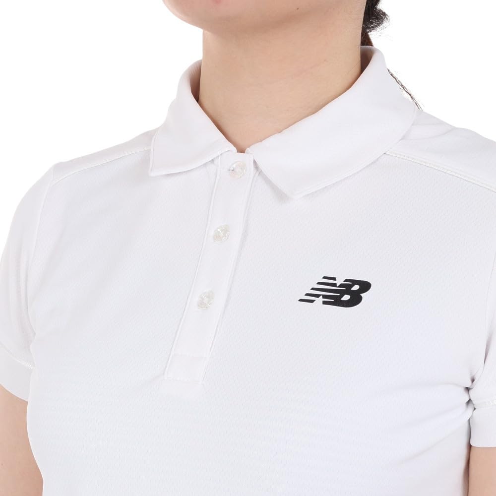 Golf Short Sleeve Polo Shirt Thermal UV 0 [New Balance] Women's (KoKaGeMAX Cooling, Protection, Stretch) / 012-4168503 030_White [S]