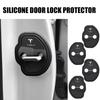 4Pcs Car Silicone Door Lock Cover Protective Stickers Accessories For Model 3 Model S X Model Y Roadster SpaceX Cybertruck
