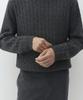 Musinsa Standard [Victoria Wool] Cable Crew Neck Knit [Medium Grey]