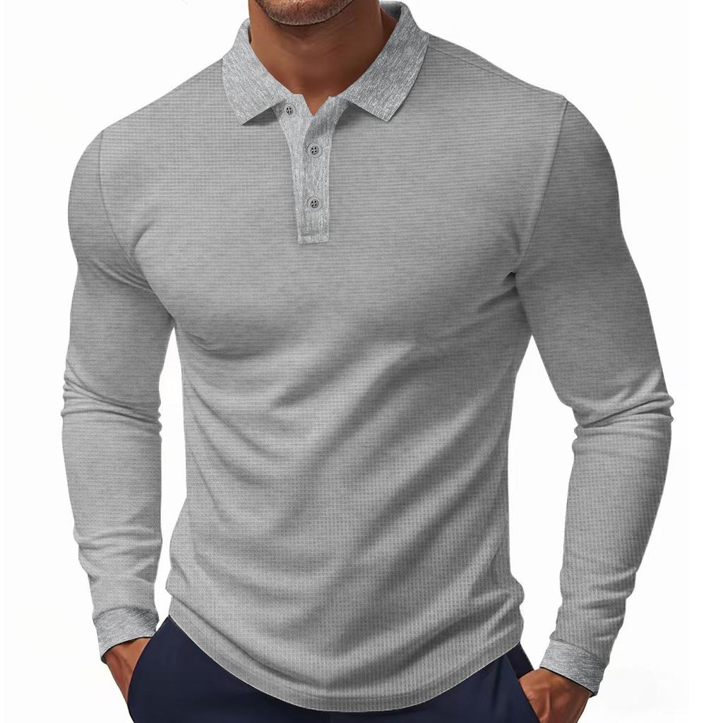 Spring/Autumn Lightweight Men's Quick-Dry Breathable Long-Sleeved Polo Sweatshirt Casual T-Shirt