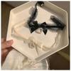 Black White Lace Necklace Vintage Ribbon Bow Gothic Heart Pendant Collar for Women Girls Sweet Lolita Jewelry 2024 New Choker