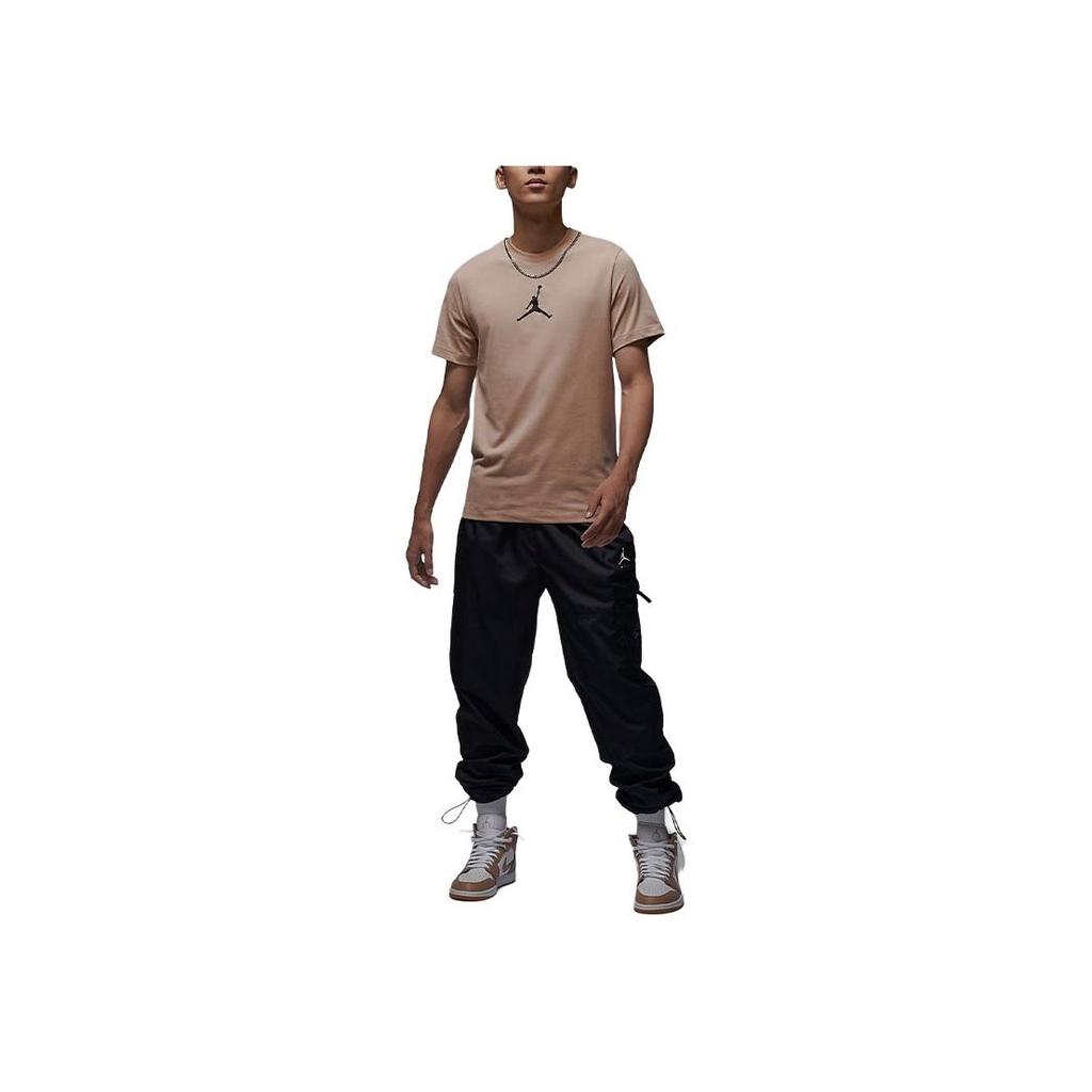 Jordan Jumpman Retro Logo Print Quick-Dry Crew Neck Short Sleeve T-Shirt Men Tops Maize CW5191-200