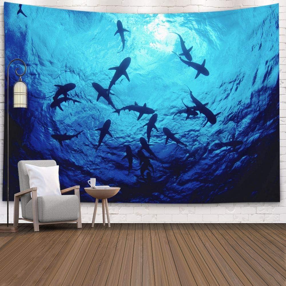 Great White Shark Hunt Tapestry 75x100
