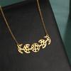  Moon Phase Pendant Necklace for Women Stainless Steel Gold Silver Color Charm Witch Crescent Moon Amulet Jewelry Gift