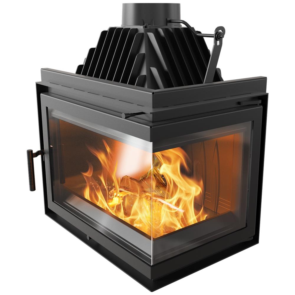 Rechter Gusseisenkamin KRATKI SIMPLE BS 15 kW Ø 200