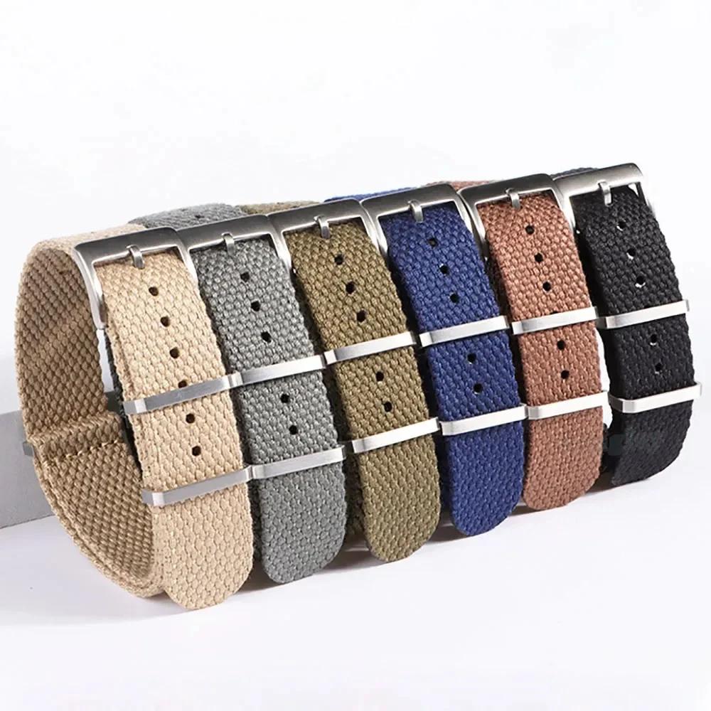 Canvas Braided Watchband for Samsung Universal Nylon Sport Wristband Belt for Huawei for Amazfit Bracelet 20 22mm Strap Accessor