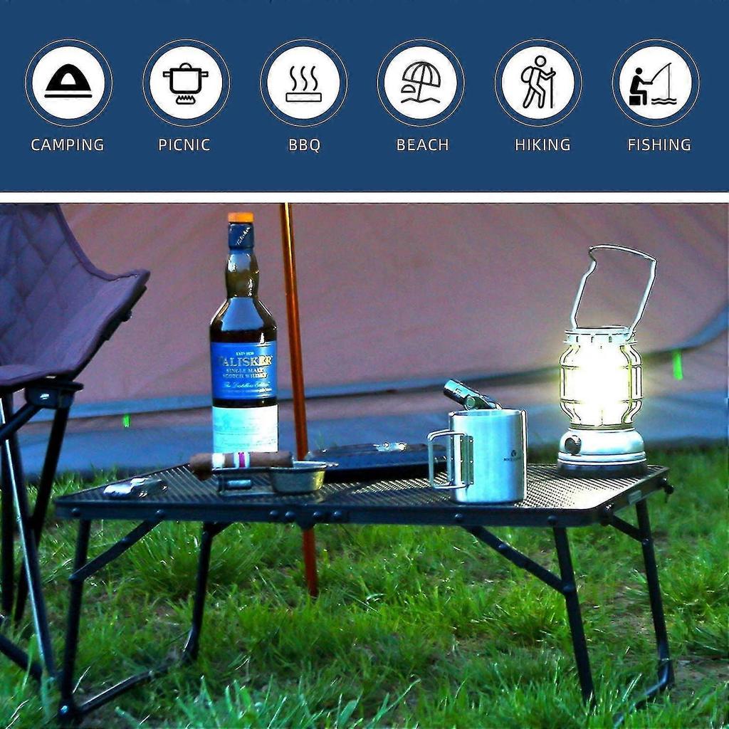 Rock Cloud Portable Camping Table Ultralight Aluminum Frame for Camping Hiking Backpacking Outdoor Picnic