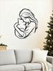 Whimsical Cat Hugging Metal Wall Art - Exquisite Silhouette, Easy Hang, Perfect Gift for Cat Lovers