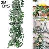 Blooming Bouquet Faux Hanging Eucalyptus Vine Leaves Garland Photo Props Homen Decor