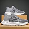 2025 summer new flying woven shoes men's deodorant mesh breathable sports shoes soft sole lightweight casual shoes