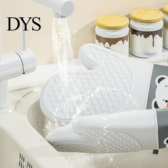 Oven Mitt 1Pc Insulation Glove Heat-Resistant Anti-slip Cartoon Anti-scald Silica Gel Microwave Baking for Bakery Cooking