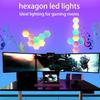 8 Pack Hexagon Lights for Wall LED, Hexagon LED Lights That Sync with Music, APP & Remote Controls Hex Lights, RGB LED Wall Panels for TV, Bedroom,