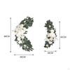 2 Pieces Artificial Floral Swag Wedding Welcome Signs Backdrop Wall Decor Decorative