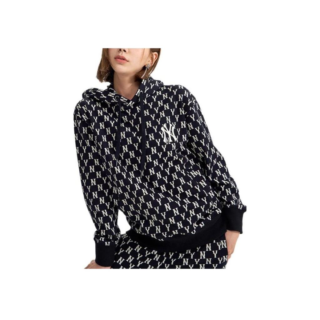 New MLB Monogram Collection Sweatshirt Unisex Black 3AHDM0224-50BKS