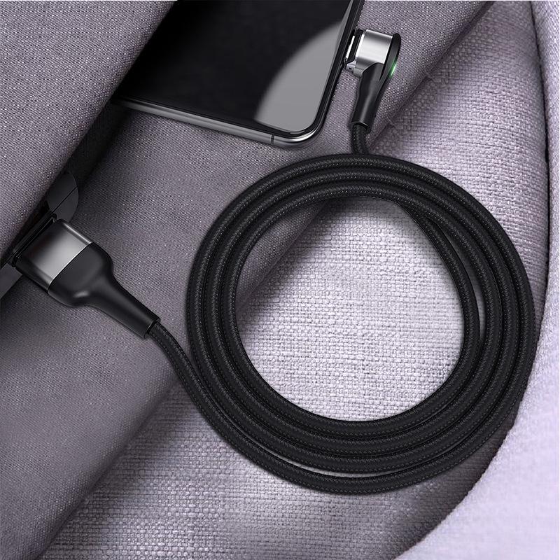 3-in-1 Magnetic Elbow Charging Cable for Apple, Type-C, Android Phones