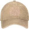 Kaffee Vor dem Reden Grafik Baseballkappe Vintage Gewaschener Denim Dad Hat Verstellbar Unisex
