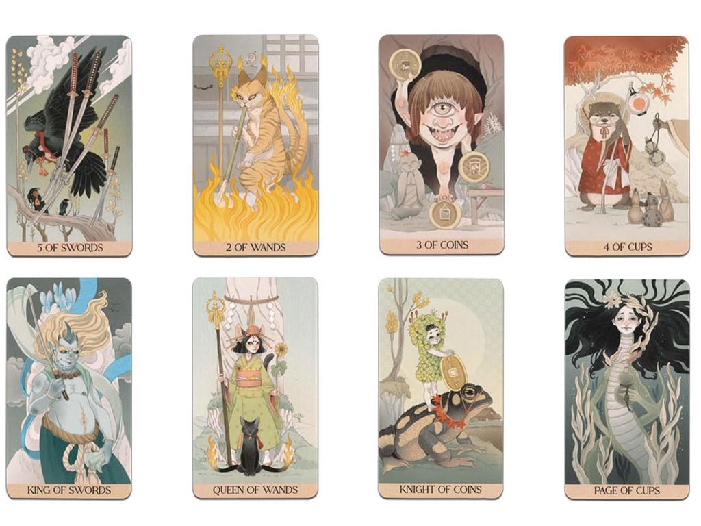 Nichiyu Tarotové karty Vážná verze 78 listů Věštění o Yokai, které vás zve do tajemného [Originální produkt] [YOKAI TAROT] "Vedení