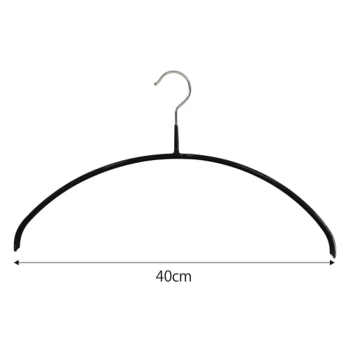 MAWA Non-Slip Body Hangers, Made In Germany, Set of 20, 116066, Black, 40 X 22 X 1 Cm, 3120, 10-Year Warranty