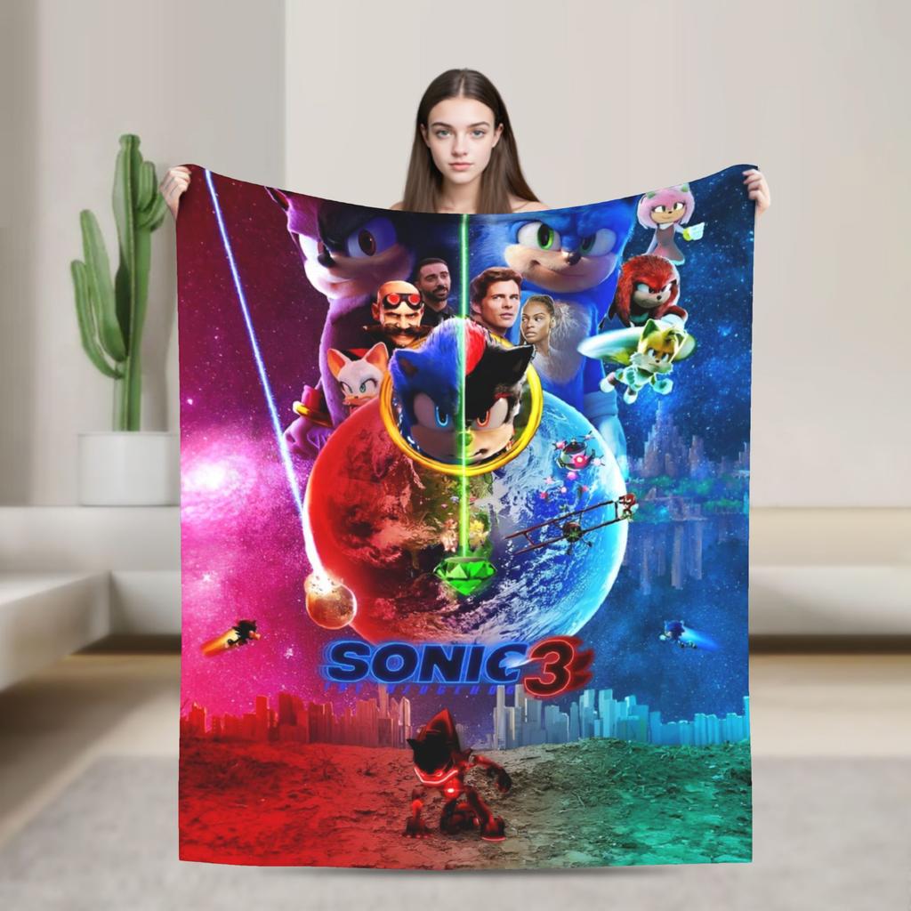 Zbrojené Super Ježek Stín Deka Flanelová Úžasná Prodyšná Přehozová Deka pro Dekoraci Přehozu