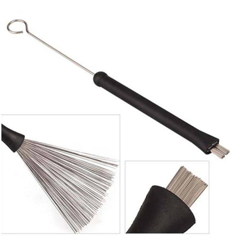 2Pcs Nylon Drum Brushes Drum Stick Brushes Percussion Drum Brush Stick for Jazzes Acoustic Playing Music Lover
