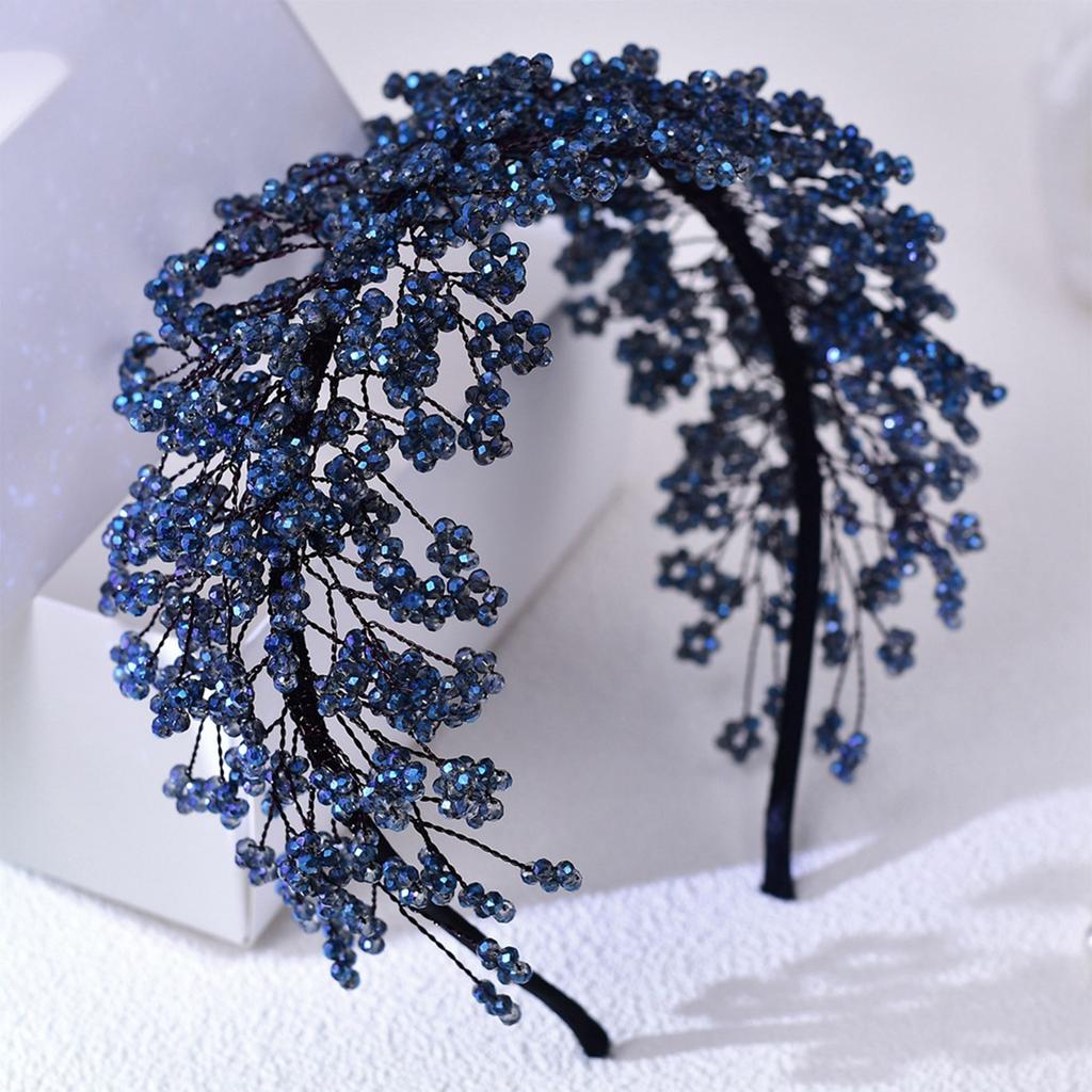 Fascia di Cristallo alla Moda per Donna Ragazza Elegante Intrecciata Fiore Cerchietto per Capelli Fascia per Capelli da Matrimonio Copricapo da Sposa Accessorio per Festa