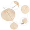 Style Heart Shaped Handmade DIY Woven Handheld Bamboo Fan Home Decoration Woven Fan Hand Fans