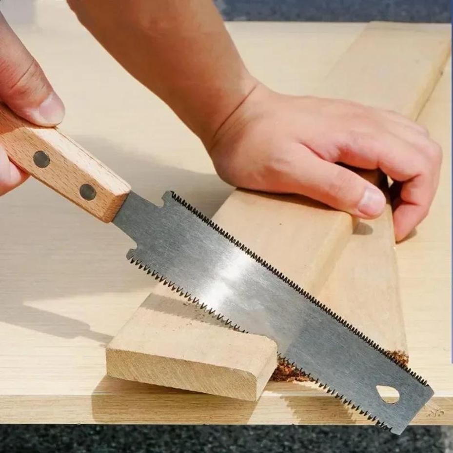 Woodworking Hand Saw DIY Serration Project Triple Speed Saw Double Edge Blade Cutting 6-inch Blade Handsaw Pipe Cutting Tool