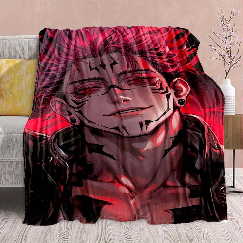 Jujutsu Kaisen Flannel Blanket Soft Warm Throw Cozy Plush Lightweight Sofa Bed Fabric -QJY