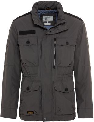 Mid-season Jacket Camel Active Jacket with Multiple Pockets With a Foldaway Hood Made of Recycled Polyester (420650 7O15 07) Graphite-gray