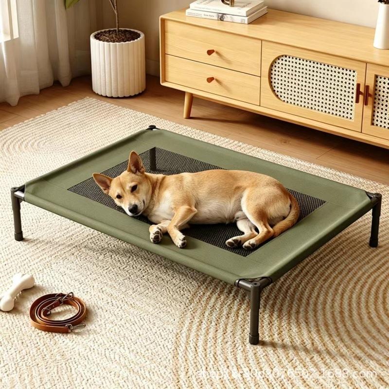 Summer breathable pet marching bed, moisture resistant off the ground, cat and dog beds, small and medium-sized dog beds