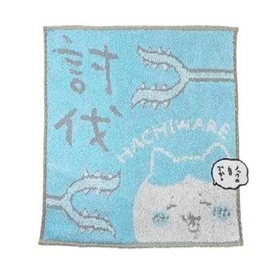 Marushin Mini Hachiware Character Antibacterial and Odor Perfect Gift for 0775024000 Towel, Chiikawa, (Subjugation Hachiware) Handkerchief, Design,