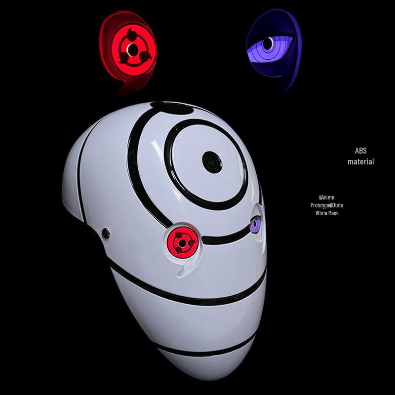 Leuchtender Uchiha Madara Obito Tobi Weiße Maske - Naruto Anime Halloween Requisite