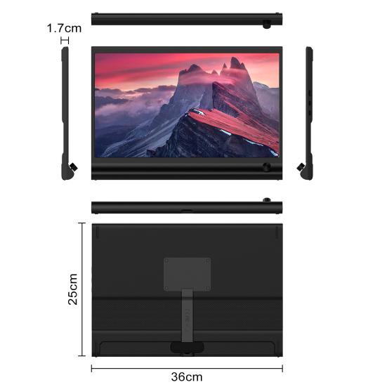 15.6-inch FHD IPS Laptop Expansion Screen 1080P High Clarity Portable School Work Entertainment Expansion