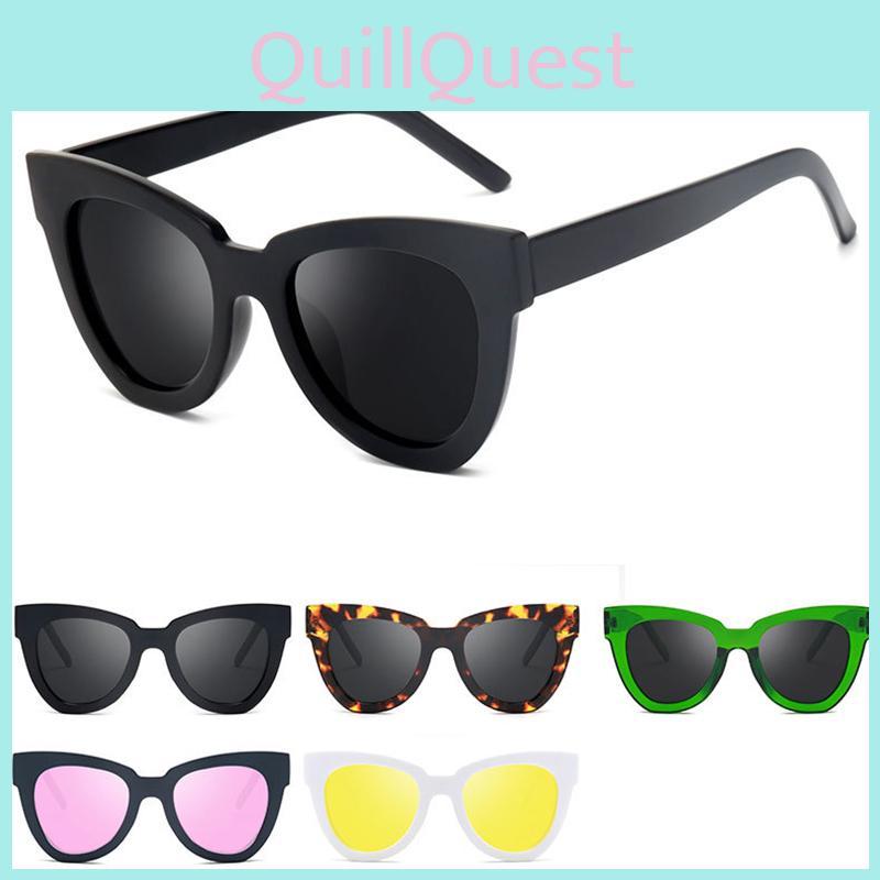 Damen-Retro-Sonnenbrille im Cat-Eye-Stil mit quadratischem Designer-Rahmen