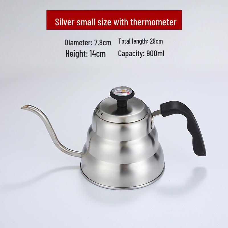 Bollitore da Caffè Teflon Cloud Pour-Over: Acciaio Inossidabile 304 Stile Giapponese con Manico con Display della Temperatura