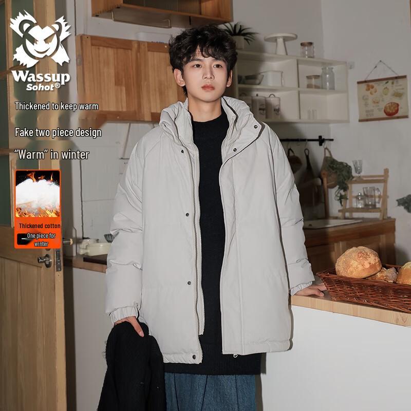 

Wassup Sohot Мужская зимняя многослойная куртка-пуховик 2XL