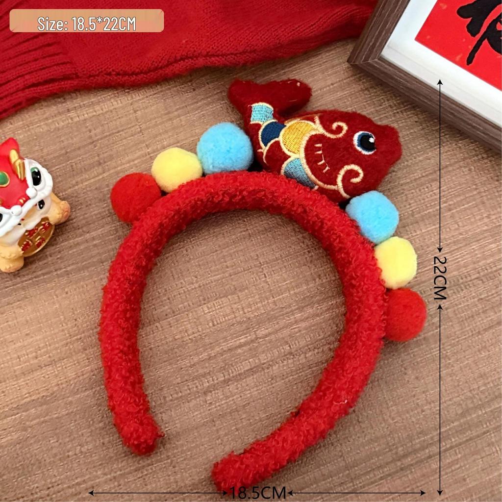 Bonita diadema de antena de peluche con forma de palito de Niuniu: accesorio divertido para el cabello para fiestas y maquillaje.