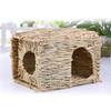 Woven Grass Straw Small Pet Rabbit Hamster Cage Nest House Chew Toy Foldable Bed