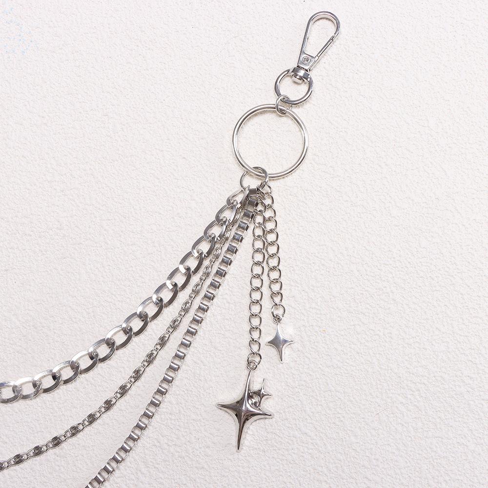 Fashionable Pants Chains, Personalized and Versatile, Multi-layer Four-pointed Star Pendants, Simple Accessories